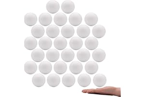 Crafare 2 Inch Foam Balls for Crafts White Polystyrene Craft Foam Balls 32Pack for Art Household School Projects Party Decoration