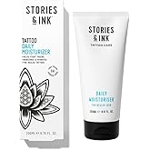 Stories & Ink Tattoo Care | DAILY MOISTURIZER for Healed Tattoos | Fast-Absorbing Hydrating Lotion with Advanced UV Ink Protection to Help Prevent Fading, 200 mL / 6.8 Fl Oz