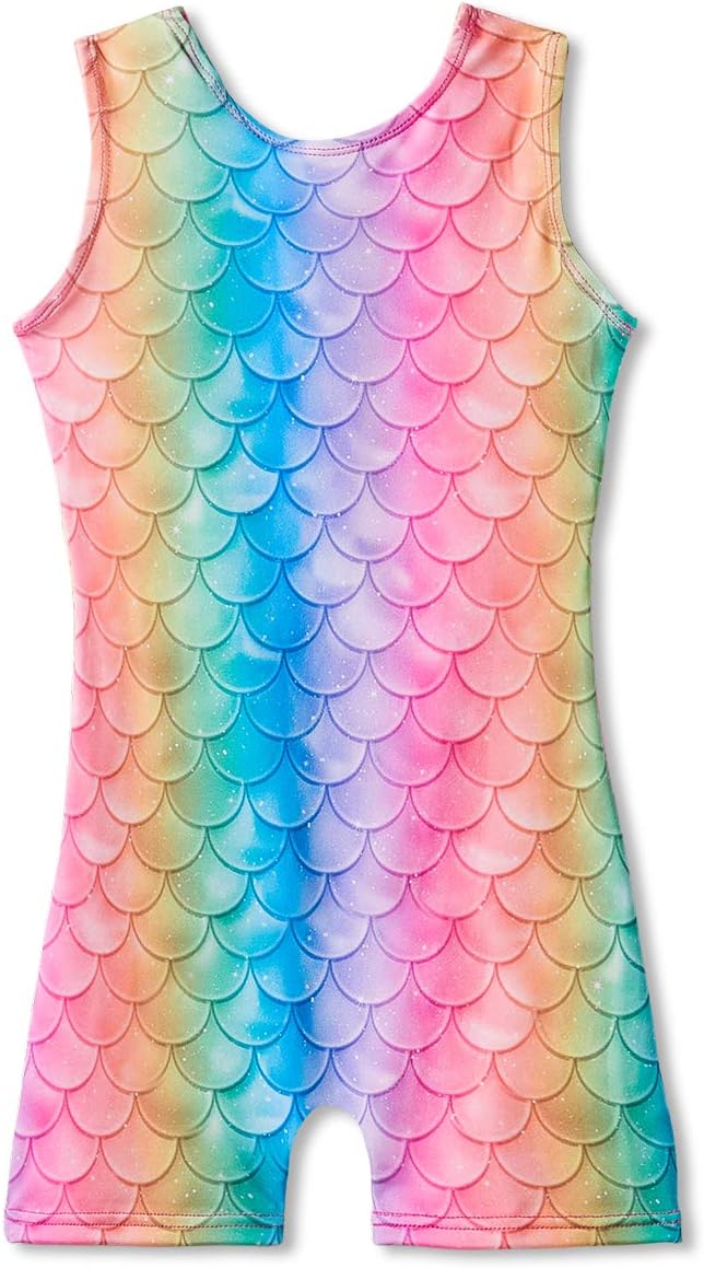 Interestiny Leotards for Girls Gymnastics Kids Children Biketard Sparkly Unicorn Dance Unitards for 2-9T