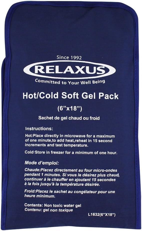 Relaxus Hot & Cold Soft Gel Pack (6" x 18"): Health & Personal Care