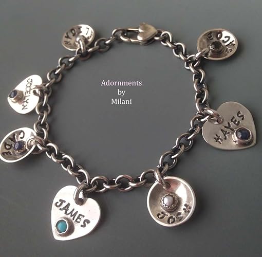 Children's Names Charm Bracelet Grandkids Family