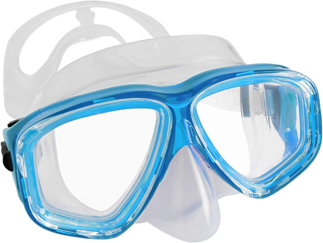 BPS Diving Set with Travel Bag - Free-Diving Snorkel Set with Carry Bag - with Dry Top Snorkel and Snorkel Mask (Aqua Blue) : Sports & Outdoors