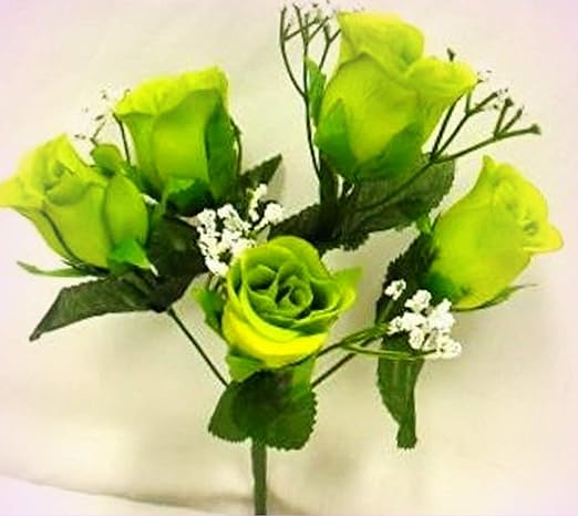 Amazon Com Inna Wholesale Art Crafts New 60 Roses Bud Lime Green