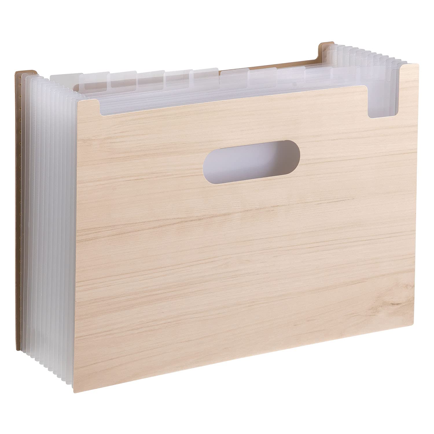 セキセイ ドキュメントスタンド A4 ヨコ WOODS STYLE 12仕切り13ポケット ナチュラルブラウン WDS-8700-54商品画像