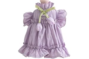 BIECWIAY Adorable Ruffles Dog Dress with Bow Cute Pet Clothes for Small Medium Dogs Summer Pet Skirt Soft Breathable