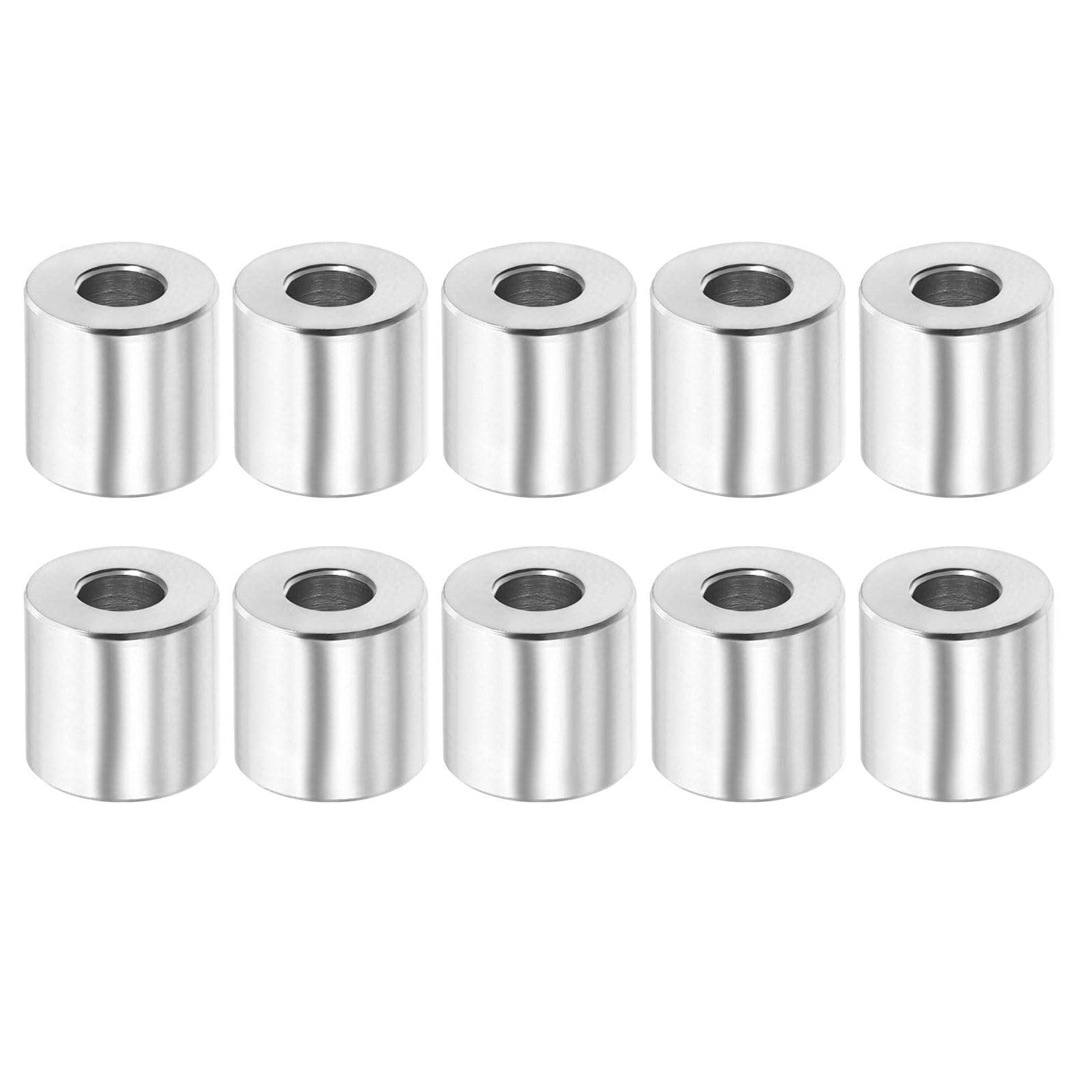 PATIKIL M5 Stainless Steel Spacers, 10 Pcs Metal Spacers Stainless Steel 5.2mm ID x 12mm OD x 12mm L Screw Standoff Round for 1/5inch or M5 Screw Bolts