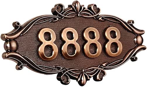 Amazon Personalized Cast Imitation Metal Address Plaque Custom House Number Sign 