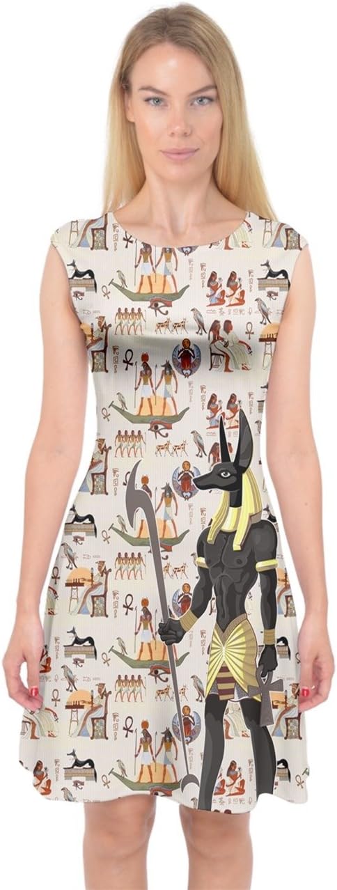 PattyCandy Women's Musical Outfit Sexy Halloween Costume & Music Theme Capsleeve Midi Dress Size XS-3XL