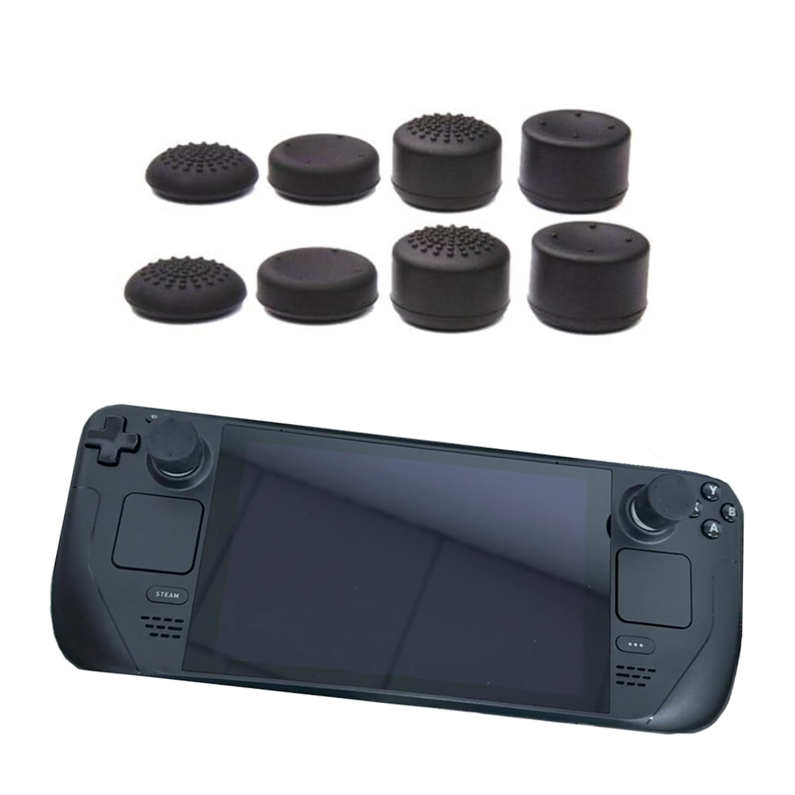 Photo 1 of (8-Pack) Thumb Grips for Steam Deck – 100% Silicone Anti-Slip, Sweat-Free Precision Rings for Xbox Series X/S, PS4, PS5