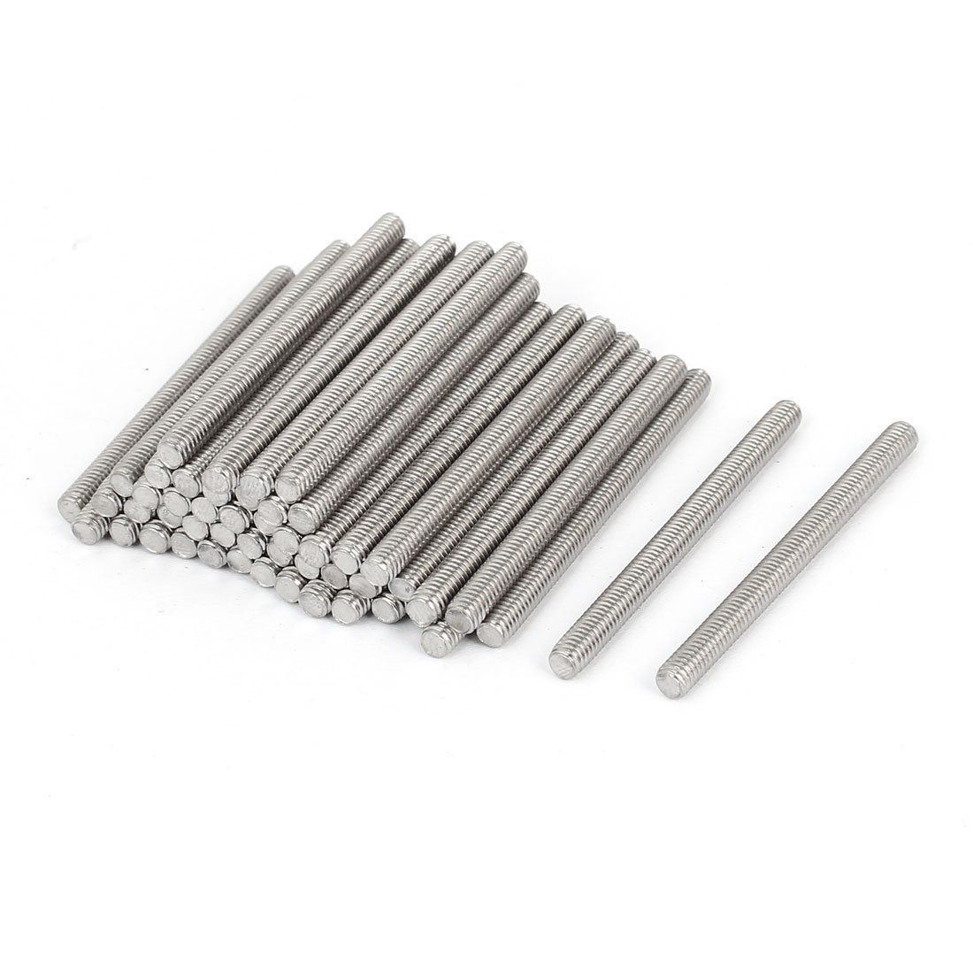 Sourcingmap M4 x 50mm 304 Stainless Steel Fully Threaded Rod Bar Studs Fasteners 50 Pcs
