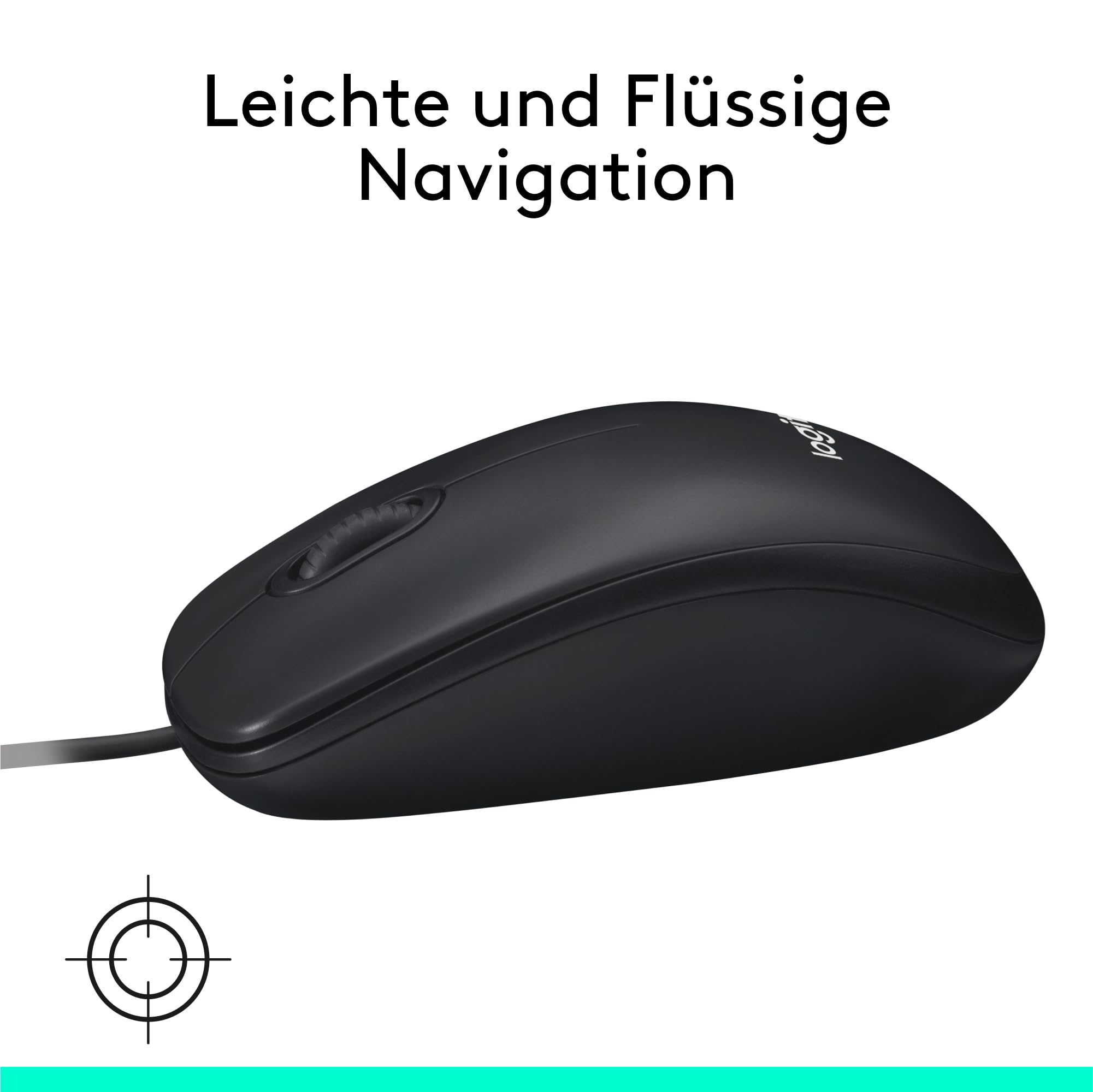 Logitech M100 Kabelgebundene USB-Maus, 3 Tasten, 1000 DPI Optical Tracking, Für Links- und Rechtshänder, Kompatibel mit PC, Mac, Laptop - Grau 6