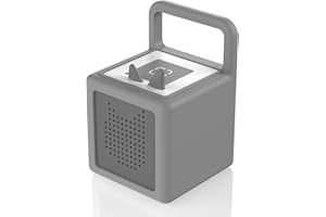 Rounkin Silicone Case for Toniebox Audio Player, Shockproof Anti-Slip Protective Cover for Toniebox Audio Player, Durable Soft Silicone Sleeve with Easy to Carry Handle (Gray)