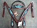 HILASON Western Horse Headstall Breast Collar Set Tack American Leather Turquoisethumb 3