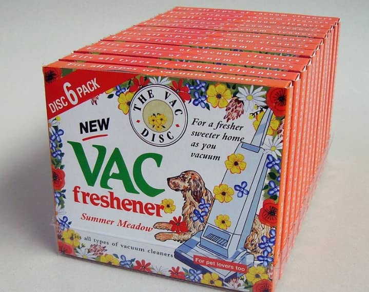 WalPin | New Vac Disc Summer Meadow | Pack of 48 Fresheners 8 x 6 | Home Pet Lovers | Fits All Vacuum Cleaners | Easy To Use