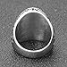 VQYSKO Retro Turquoise Ring for Men and Women | Stainless Steel Oval Turquoise Ring for Men and Women | Ideal Gift for Dad Boyfriend Blue/Black/Brown/White Color for Choice (Blue, 12)