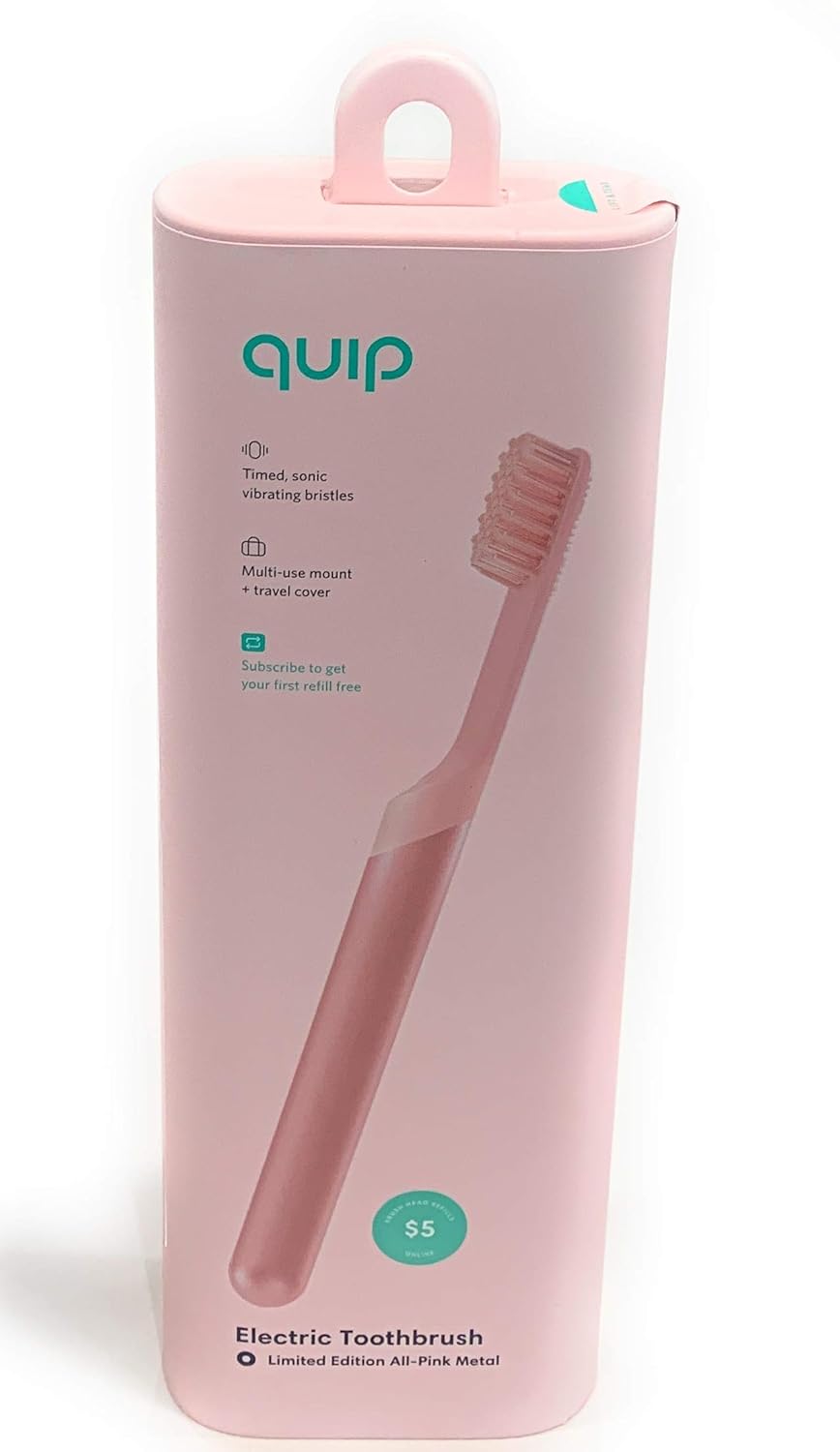 Quip Electric Toothbrush Limited Edition All Pink Metal