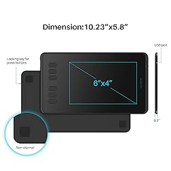 HUION Inspiroy H640P Drawing Tablet, 6x4 inch