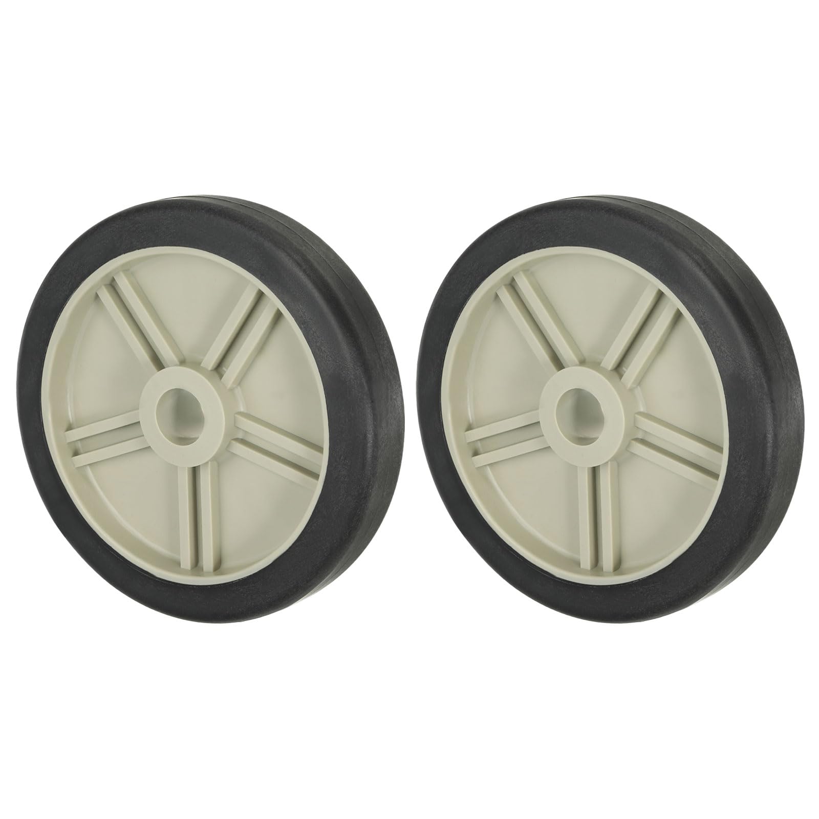 PATIKIL 7.5" Air Compressor Wheels, 2 Pack Universal Air Compressor Wheel Replacement Part with 1" Dia. Hole for Easy Mobility, Beige