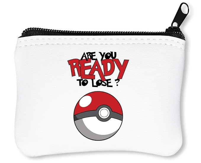 Are You Ready to Lose Pokemon Poke Ball Reißverschluss-Geldbörse Brieftasche Geldbörse