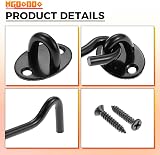 Mgoodoo Black 75mm Stainless Steel Cabin Hooks & Eye Latch Lock for Doors Gates view 3