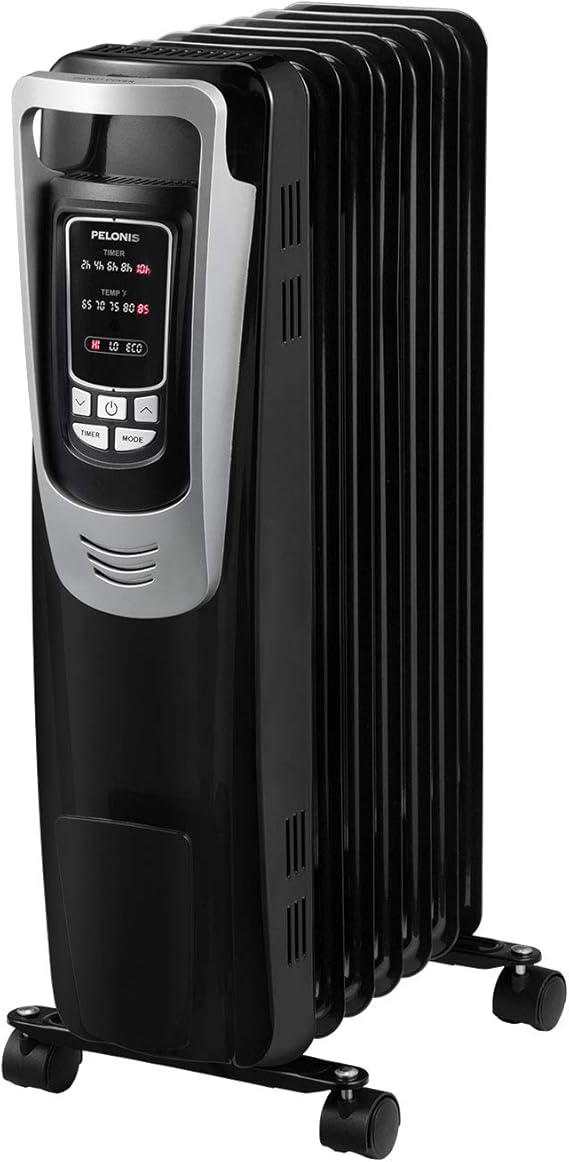 PELONIS Electric 1500W Oil Filled Radiator Heater with Safety