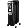 PELONIS Electric 1500W Oil Filled Radiator Heater with Safety Protection, LED Display, 3 Heat Settings and Five Temperature s