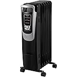 PELONIS Electric 1500W Oil Filled Radiator Heater with Safety Protection, LED Display, 3 Heat Settings and Five Temperature s