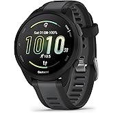 Garmin Forerunner 165, G010-N2863-20 GPS, Black/Slate Grey, WW (Renewed)