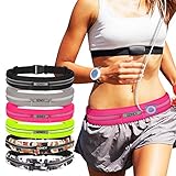 Gonex Running Belt Double Bag Fitness Workout Belt, Runner Waist Pack for Iphone 6S/6 Plug and other phones, Runner Waist Pack