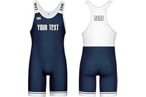 DIYUME Unisex Custom Wrestling Singlet, Classic Singlet Uniform for Kids Mens Womens