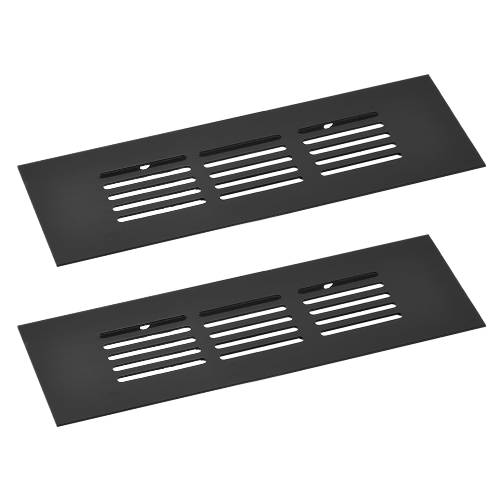 uxcell 2pcs Rectangle Ventilation Grille Aluminum Alloy Mesh Air Vent Cover Louvered Ventilation Cover for Cabinet Wardrobe Shoe Cabinet Closet, 150x50mm / 5.91"x1.97"