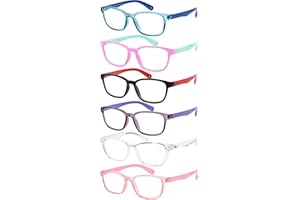 Yogo Vision Blue Light Blocking Glasses for Kids UV Protection Girls Boys Blue Light Glasses Anti Eyestrain (6 Pack)