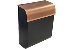 NACH Mailboxes for Outside Wall Mount, 12 x 4.5 x 10 inch, Black Mailbox for Door, Waterproof Mailbox Wall Mount - The Domini