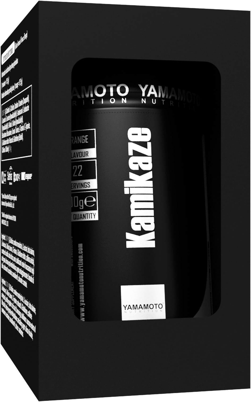 Yamamoto Nutrition Kamikaze – Best Pre Workout Supplement with CNOP-1 ™ Technology - Nitric Oxide Precursor for Pumping Muscles and Energy Boost with Amino Acids, 400g - Orange Flavor