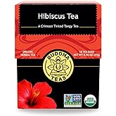 Buddha Teas Organic Hibiscus Tea - Herbal Tea, Microplastic &amp; Caffeine Free | 18 ct. Bold tart flavor with cranberry-like notes.