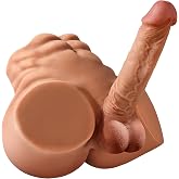 6.8LB Male Sex Doll with Dildo, Adult Torso Sex Doll Toys | 7.08in Huge Dildos for Women Masturbation, Unisex Masturbator Sex