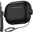 R-fun for AirPods 3rd Generation Case with Secure Lock, Music Headset Earphone Protective Case Cover with Cleaning Kit Compatible with for AirPods 3 2021 Charging case-Black