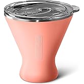 BrüMate MargTini 10oz Martini Margarita Tumbler - Made With Vacuum-Insulated Stainless Steel (Guava)