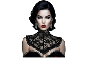 Joukavor Gothic Lace Neck Collar Vampire Collar Woman Halloween Evil Queen Cosplay