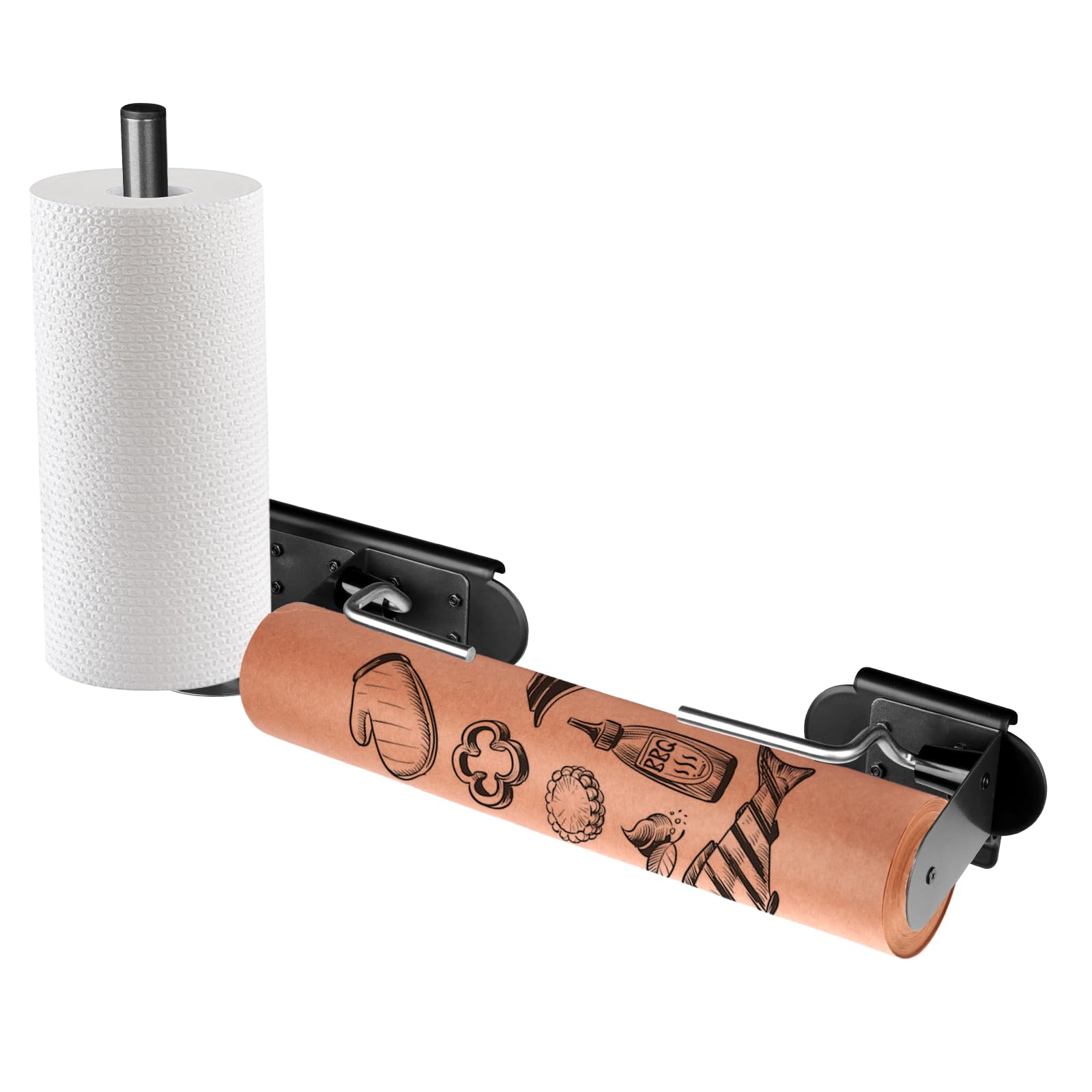 Photo 1 of **UNKNOWN MISSING PIECES**Pop-and-Lock Roll Rack for Traeger, Goldusk Adjustable 2 in 1 Paper Holder for Ironwood/XL,Flatrock,Timberline/XL, Accessories for Traeger Grill Smoker for Aluminum/Foil/Butcher Paper Towel, BAC644