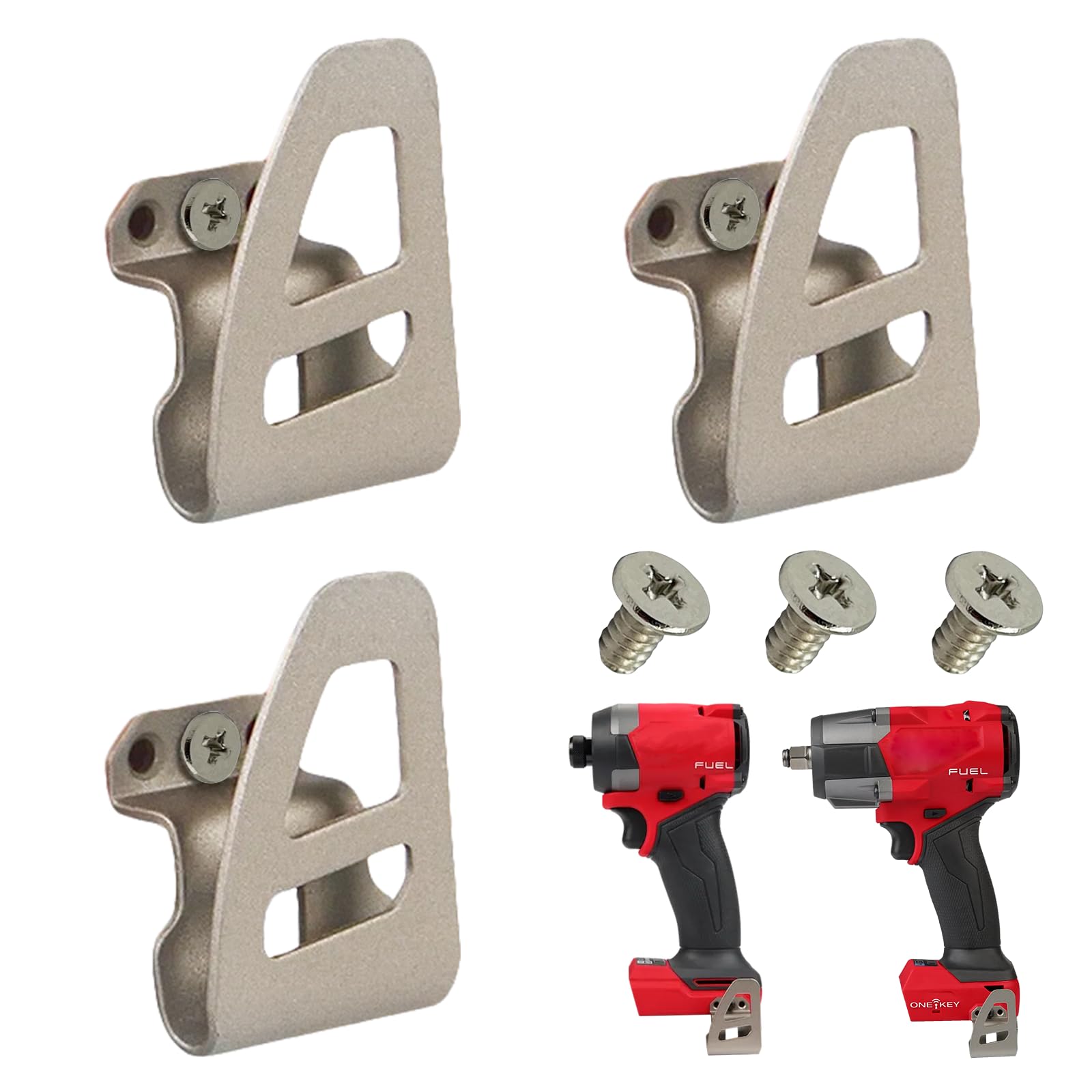 Photo 1 of 42-70-2653 Belt Clip/Hook Compatible with Milwaukee M-18 Fuel Tools 2604-20, 2604-22, 2604-22CT, 2797-22,2804-20,2904-20, Impact Driver Hammer Drill Belt Clip with Free Screw(3+3 pcs)