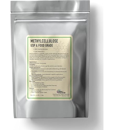 Methyl Cellulose Powder 1 Lb - Water Soluble Thickener For Crafts, Cosmetics & Non-Food Applications