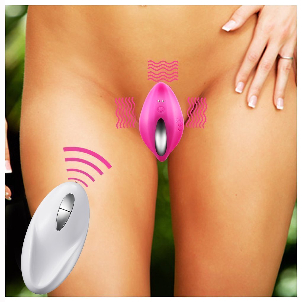 Auflegevibrator für Sie Stimulation der Klitoris mit Fernbedienung, Wearable Klein Klitorisstimulator Klitoris Vibrator Panty Pleasure (Rosa)