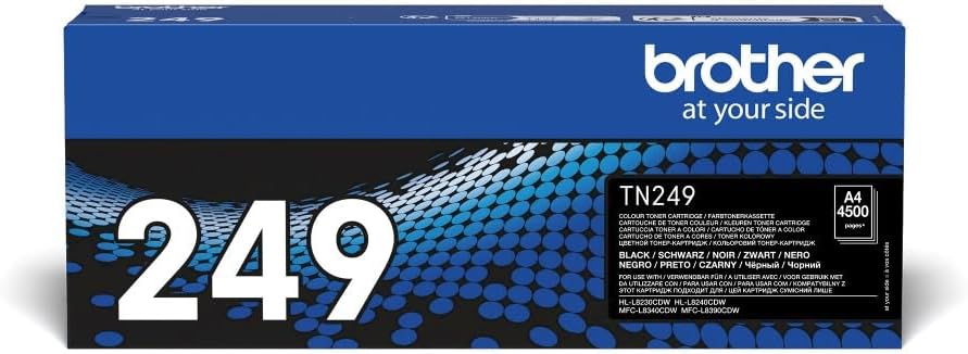 Brother TN-249BK Toner Cartridge Black Ultra High Yield Genuine Supplies