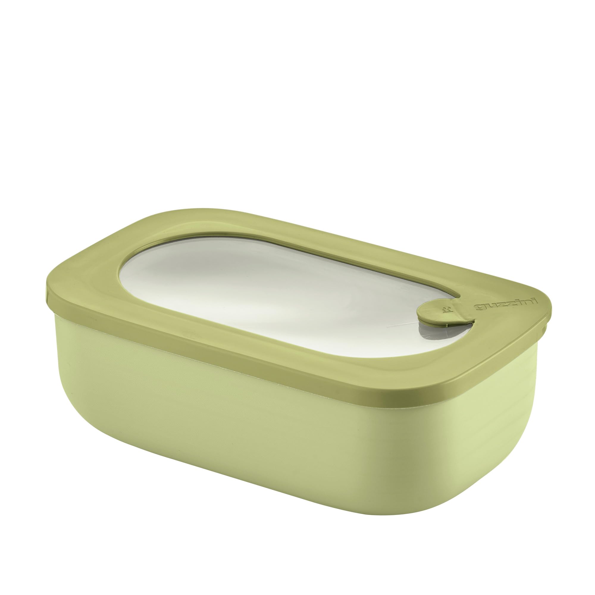 Guzzini - Kitchen Active Design, STORE&MORE BIO, Rectangular Airtight Fridge/Freezer/Microwave Containers - Avocado Green, 20 x12 x h7cm | 900 ml - 171001253