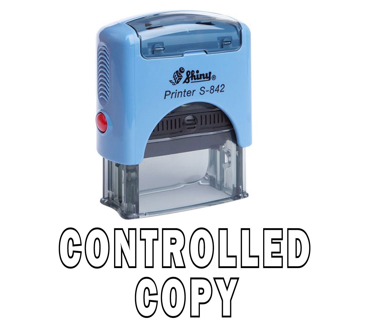 Printtoo Controlled Copy Self Inking Rubber Stamp Custom Shiny Office Stationery Stamp