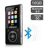 MP3 Player with Bluetooth and FM Radio,16GB Portable HIFI Lossless Sound MP3/MP4 Music Player with Pedometer/Voice Recorder for Sports,50 Hours Playback (Max expand to 128GB)