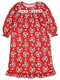 Minnie Mouse Girls Flannel Granny Gown Nightgown Pajamas (2T, Jewel Red/Pink)