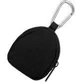 Mini Keychain Pouch, Black Mini Coin Purse Keychain, Black Nylon Coin Pouch for Earphone Car Key Backpack Accessory Pouches