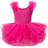 KARETT Toddler Ballet Outfit Sleeveless with Snap Gymnastics Leotards for Girls 1-7Y